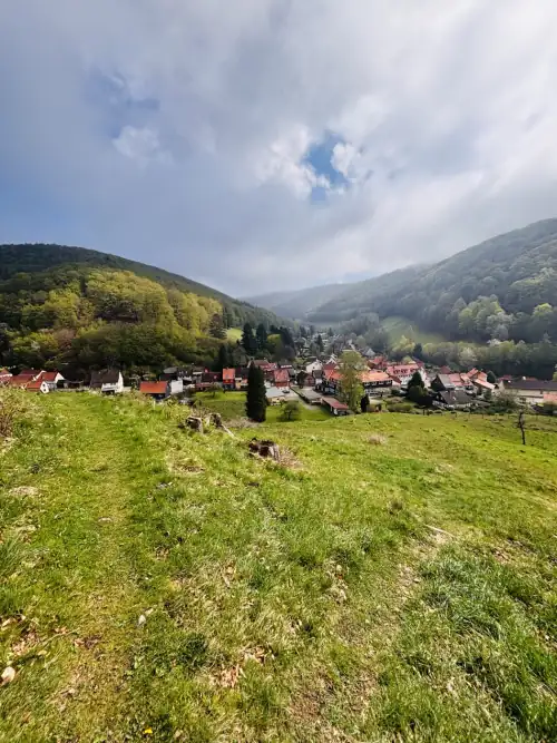 View over Lonau in the Harz National Park